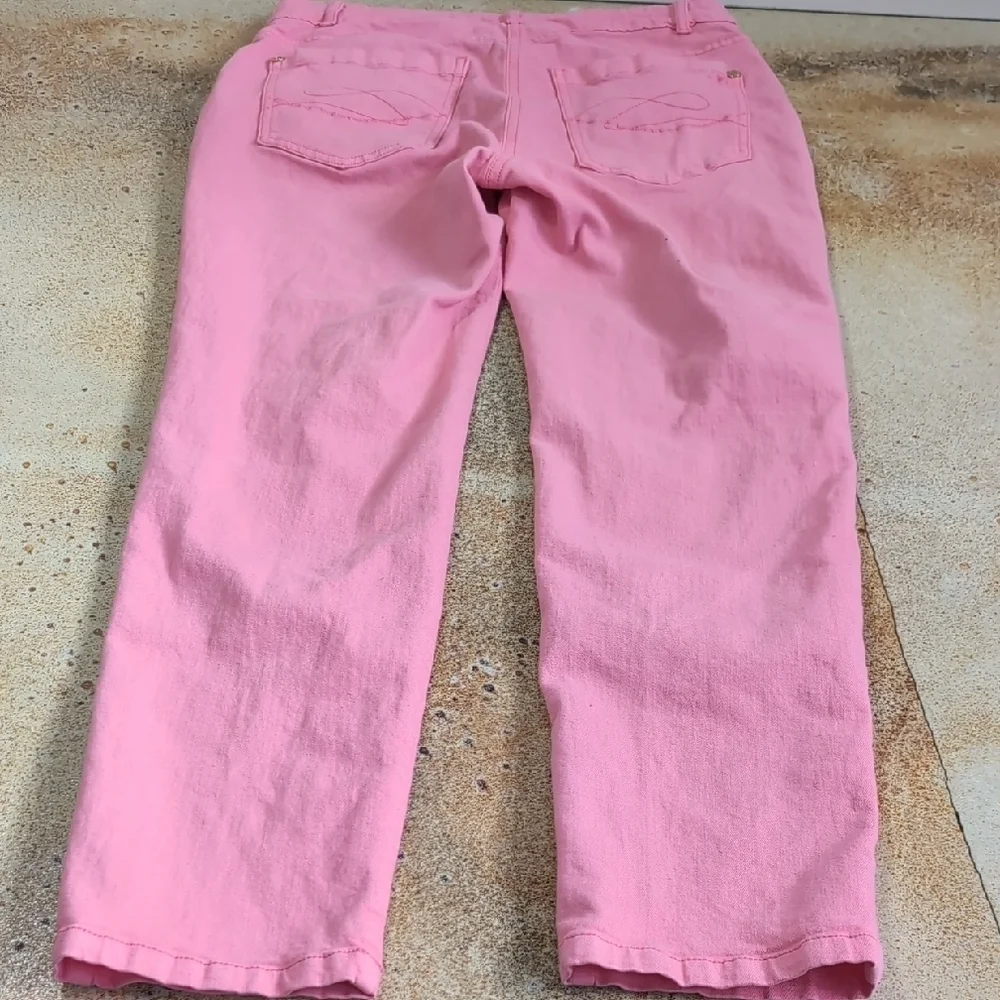 Elegance Paris | Vibrant Baby Pink Stretchy Jeans Chinos Size 8